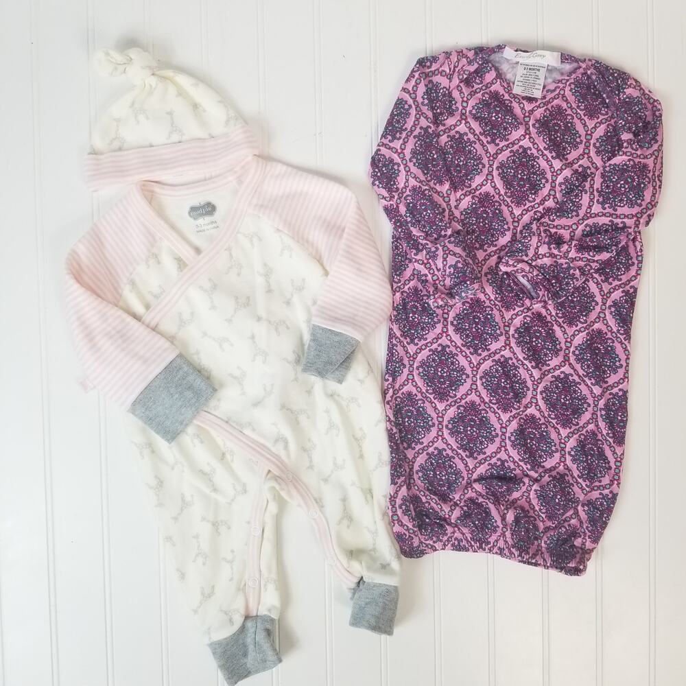 Mud Pie Everly‎ Grey Sleep/Play Bundle 0-3M